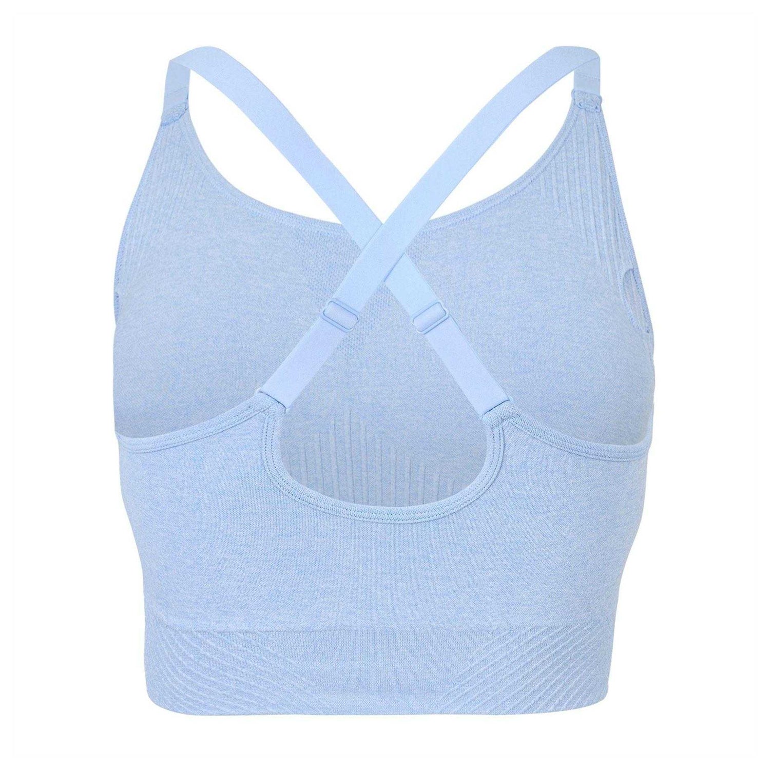 Brunnera Blue - Back - USA Womens-Ladies Adjustable Seamless Sports Bra