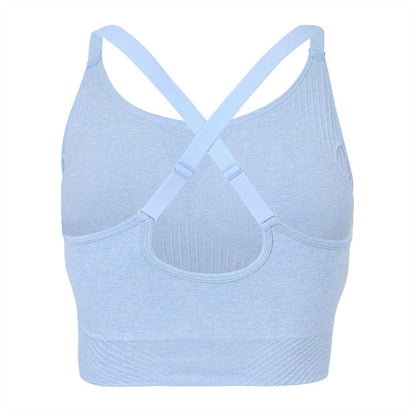 Brunnera Blue - Back - USA Womens-Ladies Adjustable Seamless Sports Bra