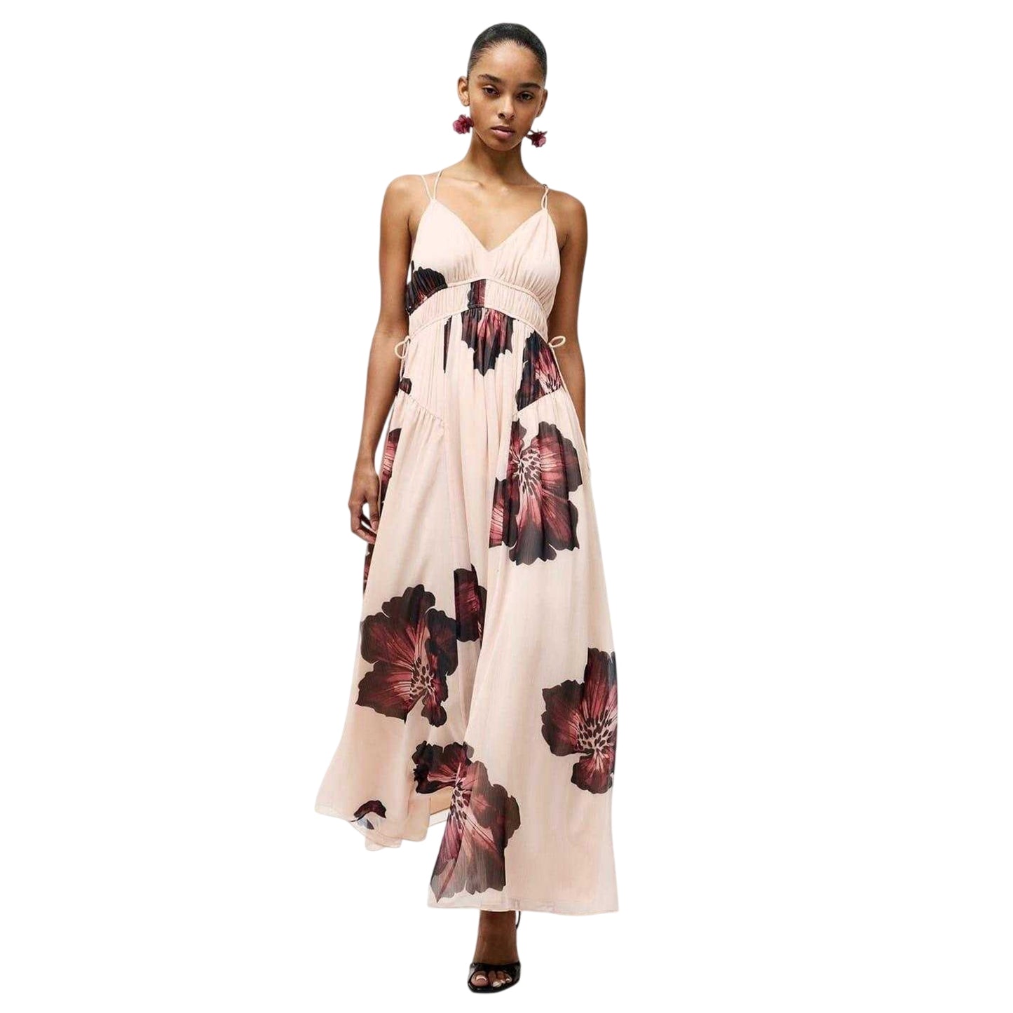 Blush Pink - Lifestyle - French Connection Womens-Ladies Hallie V Neck Maxi Dress