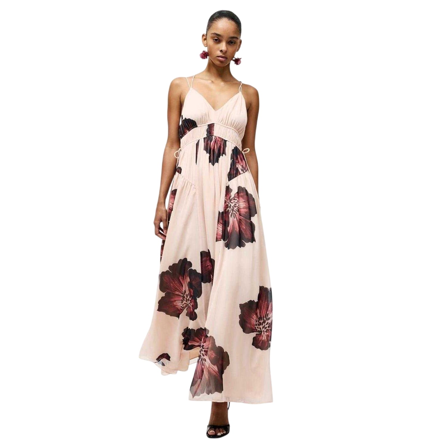 Blush Pink - Lifestyle - French Connection Womens-Ladies Hallie V Neck Maxi Dress