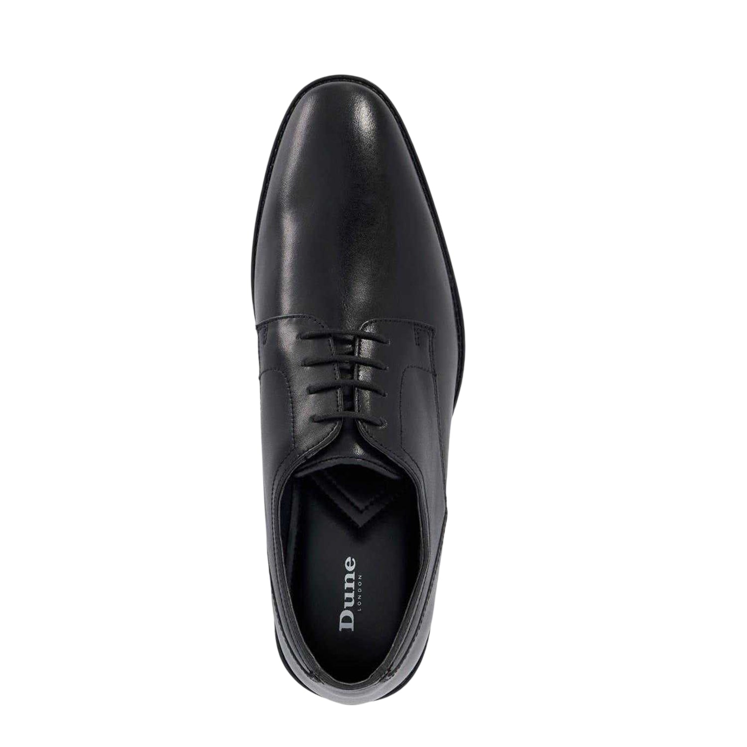 Black - Lifestyle - Dune London Mens Leather Low Block Heel Oxfords