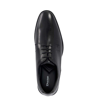 Black - Lifestyle - Dune London Mens Leather Low Block Heel Oxfords
