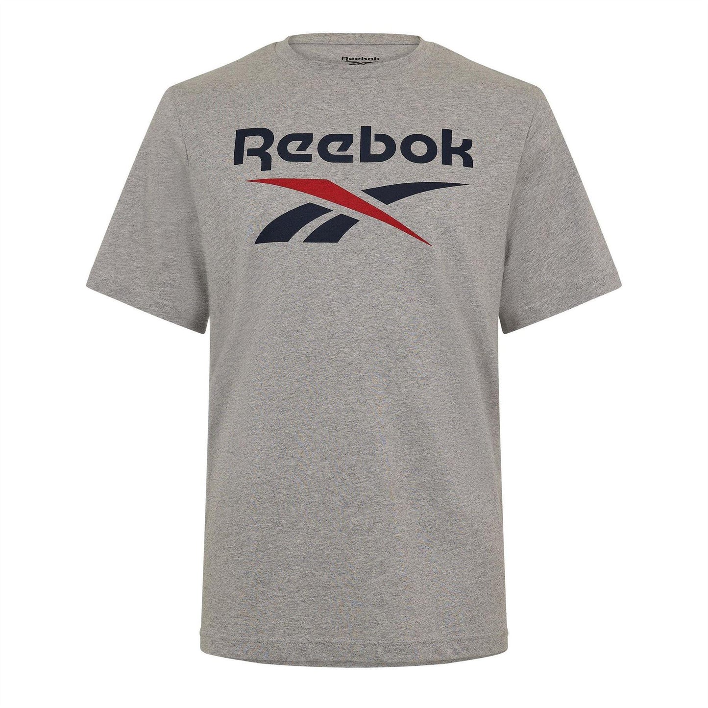 Light Grey Heather - Front - Reebok Mens Identity Big Logo T-Shirt