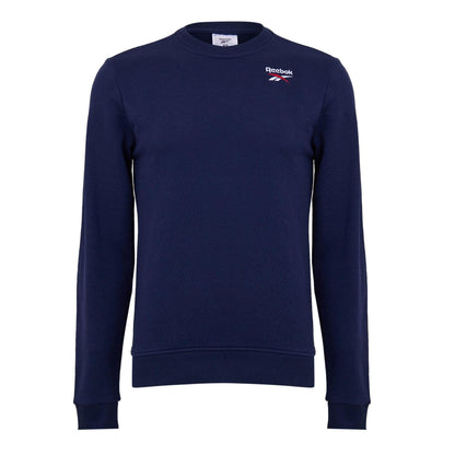 Navy - Front - Reebok Mens Identity Small Logo Sweatshirt