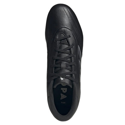 Black-Grey - Close up - Adidas Mens Copa Pure II League Leather Firm Ground Football Boots