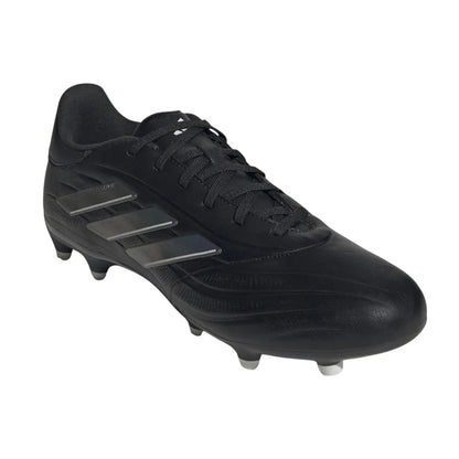Black-Grey - Front - Adidas Mens Copa Pure II League Leather Firm Ground Football Boots