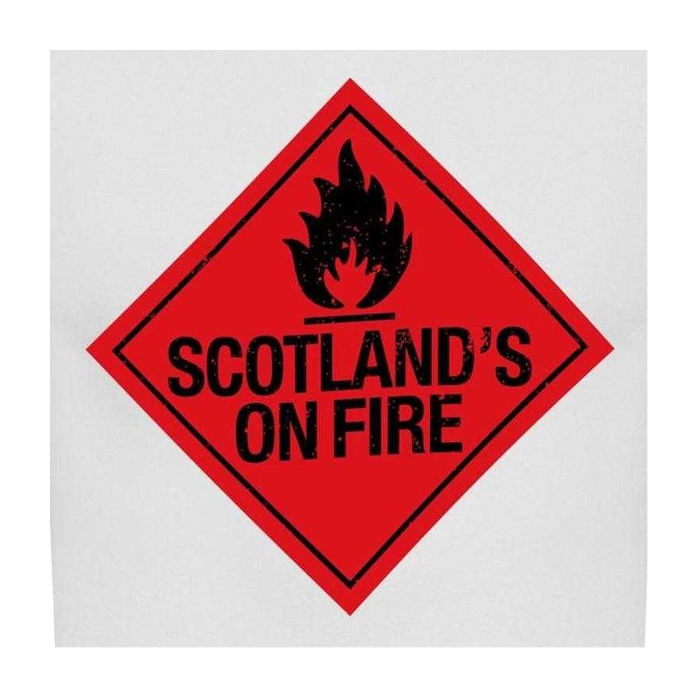 White - Side - AWD Mens Scotlands On Fire T-Shirt