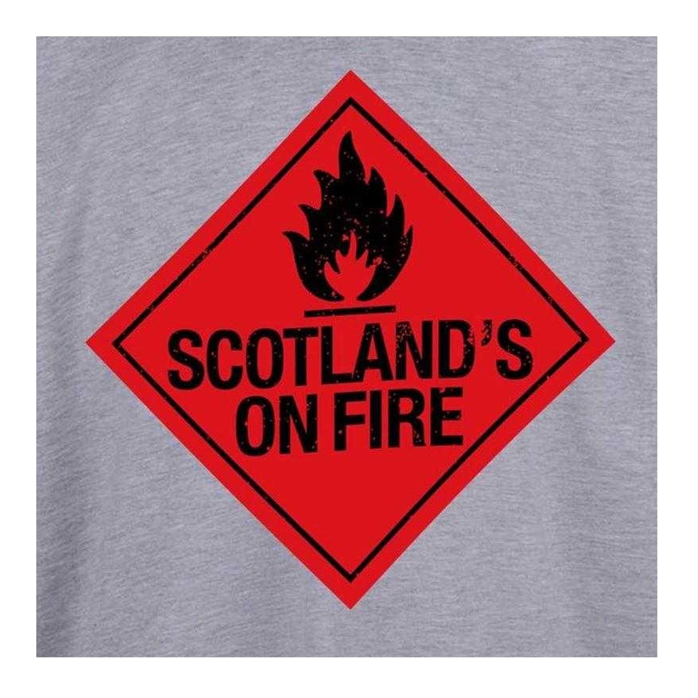 Grey - Side - AWD Mens Scotlands On Fire T-Shirt