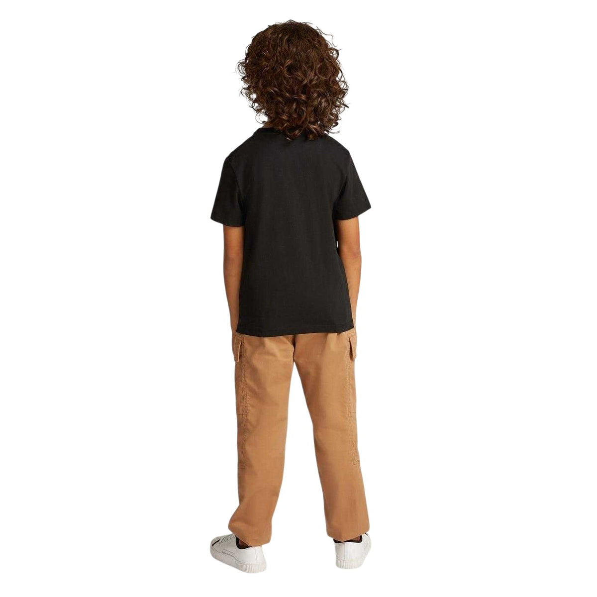 Black - Back - Calvin Klein Childrens-Kids Logo T-Shirt
