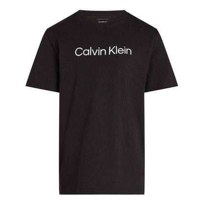 Black - Front - Calvin Klein Childrens-Kids Logo T-Shirt