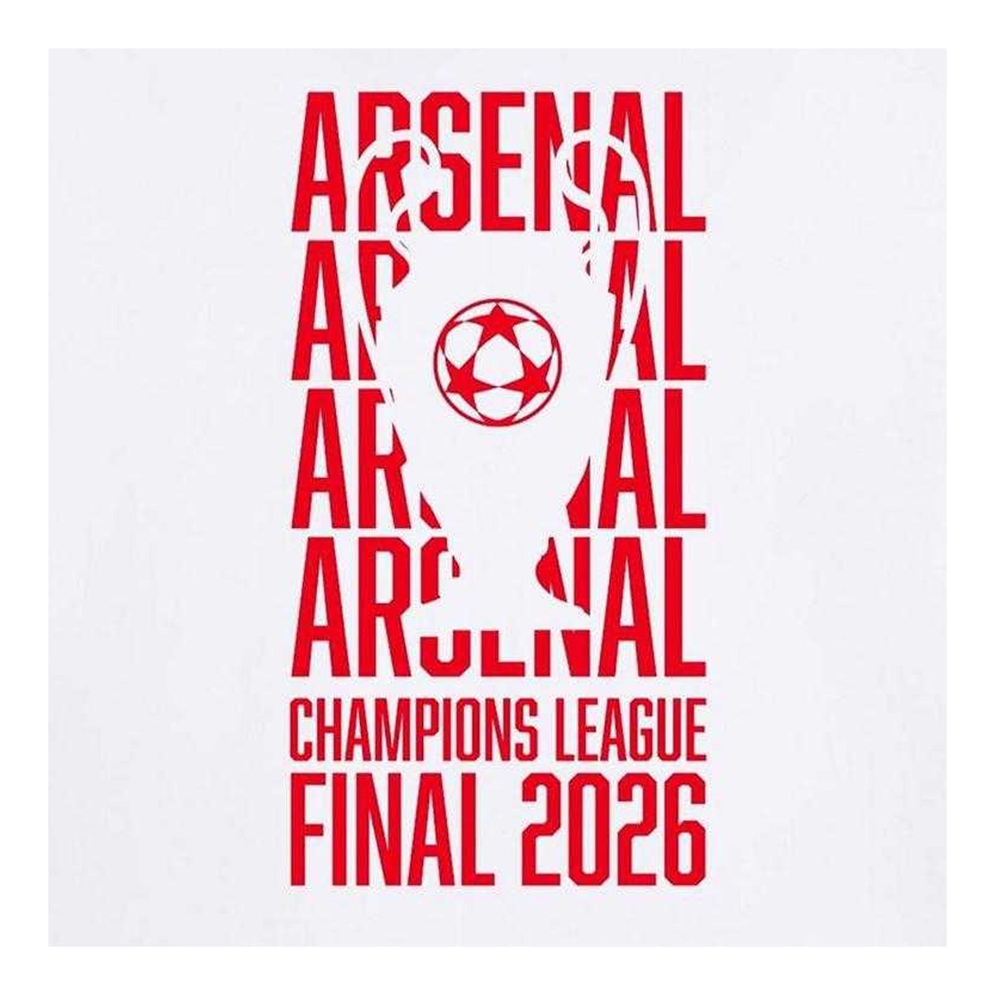 White - Side - AWD Mens Arsenal Champions League T-Shirt