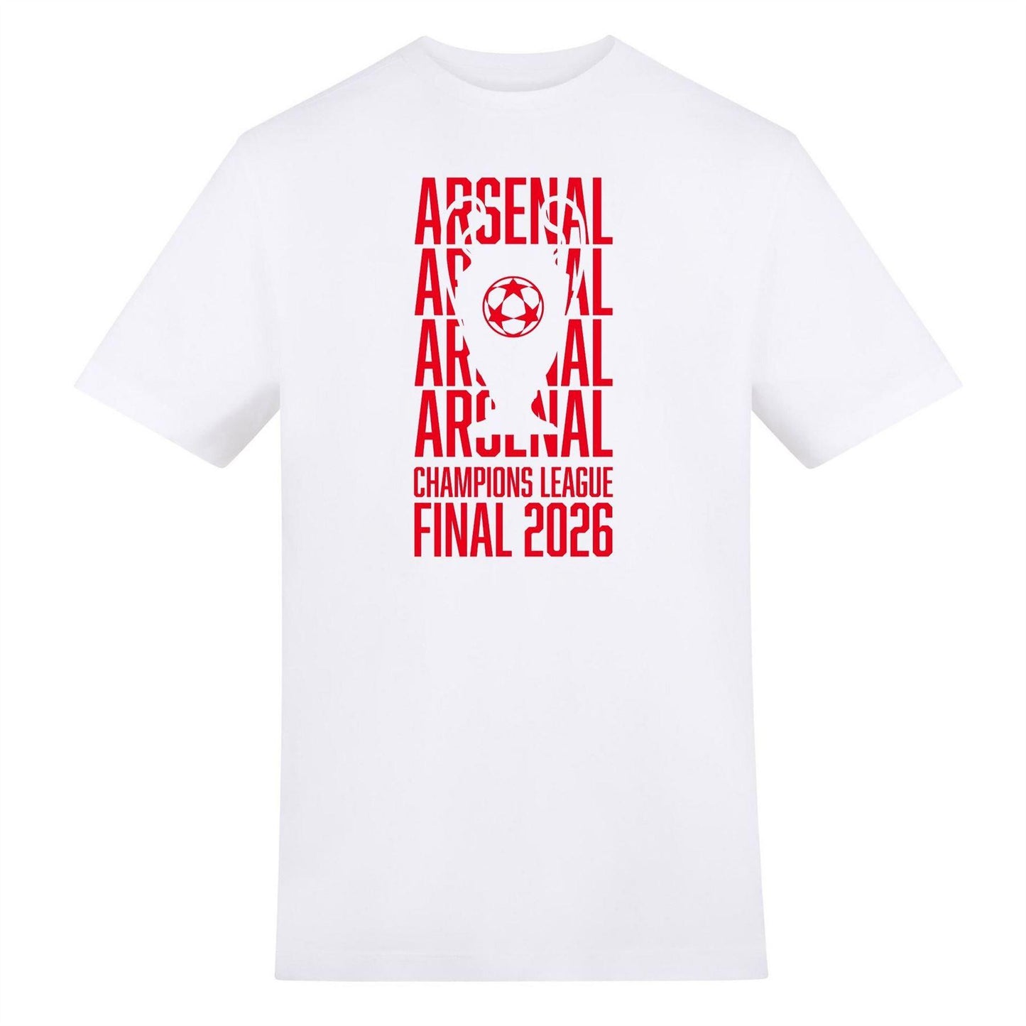 White - Front - AWD Mens Arsenal Champions League T-Shirt
