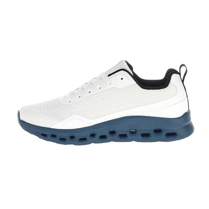 White-Coronet Blue - Side - Lotto Mens Vento 50 Logo Mesh Memory Foam Trainers