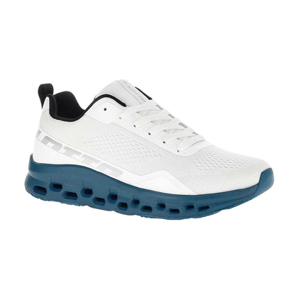 White-Coronet Blue - Front - Lotto Mens Vento 50 Logo Mesh Memory Foam Trainers