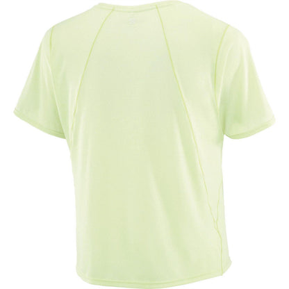 Lime - Back - Salomon Womens-Ladies Shakeout Air Crop T-Shirt