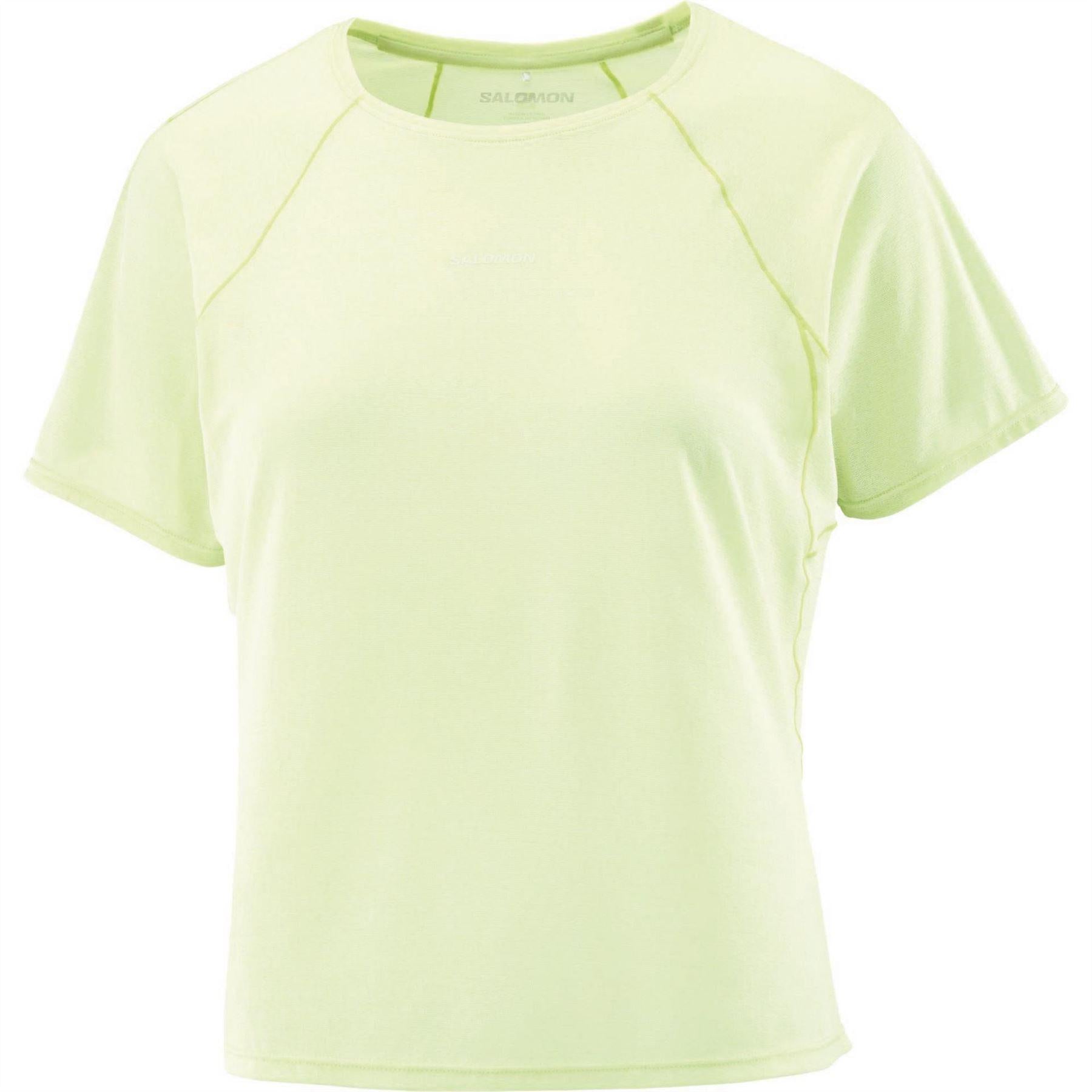 Lime - Front - Salomon Womens-Ladies Shakeout Air Crop T-Shirt