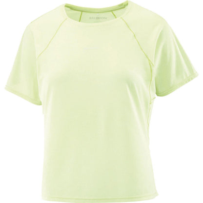 Lime - Front - Salomon Womens-Ladies Shakeout Air Crop T-Shirt