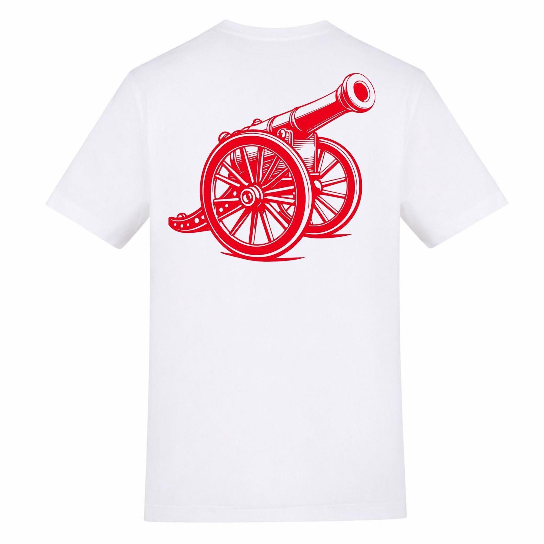 White - Back - AWD Mens We All Follow The Arsenal T-Shirt