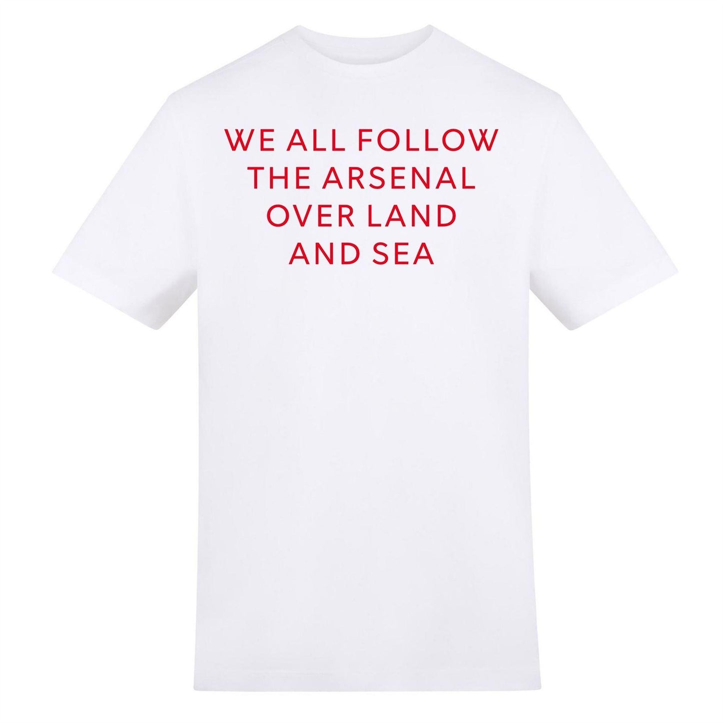 White - Front - AWD Mens We All Follow The Arsenal T-Shirt