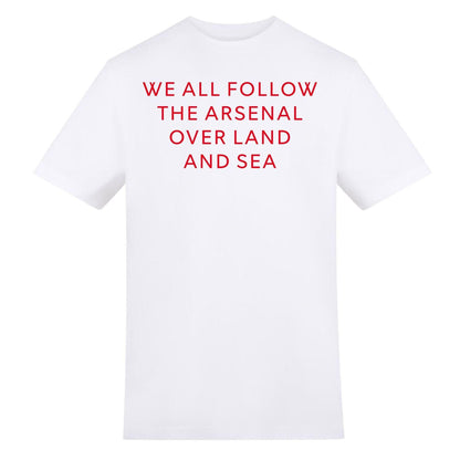 White - Front - AWD Mens We All Follow The Arsenal T-Shirt