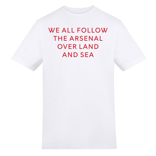 White - Front - AWD Mens We All Follow The Arsenal T-Shirt