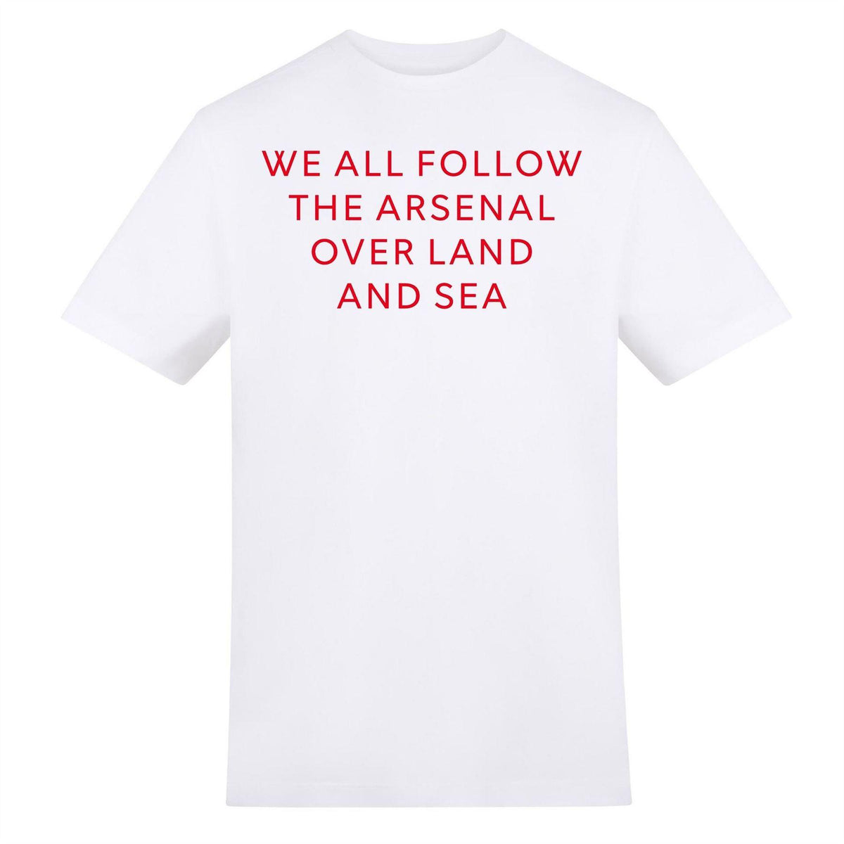 White - Front - AWD Mens We All Follow The Arsenal T-Shirt
