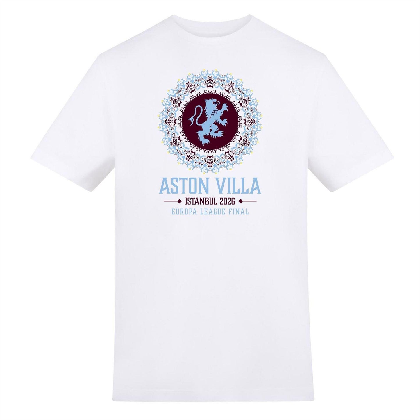 White - Front - UEFA Mens Istanbul 2026 Aston Villa FC Logo T-Shirt