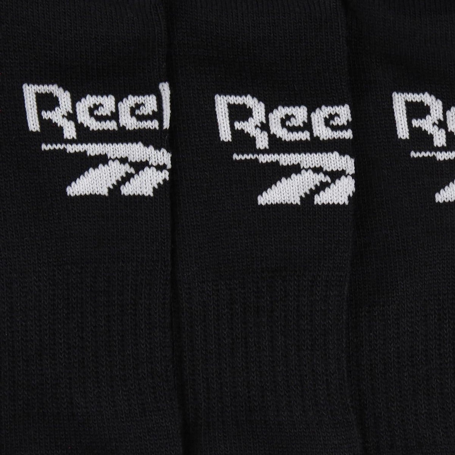 Black - Back - Reebok Mens Logo Low Cut Trainer Socks (Pack of 3)