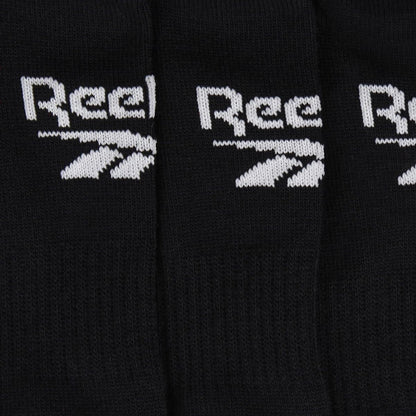 Black - Back - Reebok Mens Logo Low Cut Trainer Socks (Pack of 3)