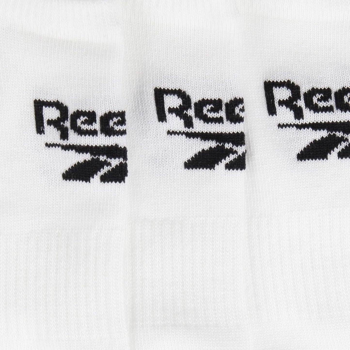 White - Back - Reebok Mens Logo Low Cut Trainer Socks (Pack of 3)