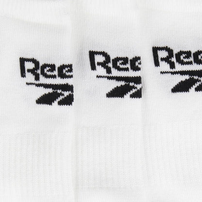 White - Back - Reebok Mens Logo Low Cut Trainer Socks (Pack of 3)