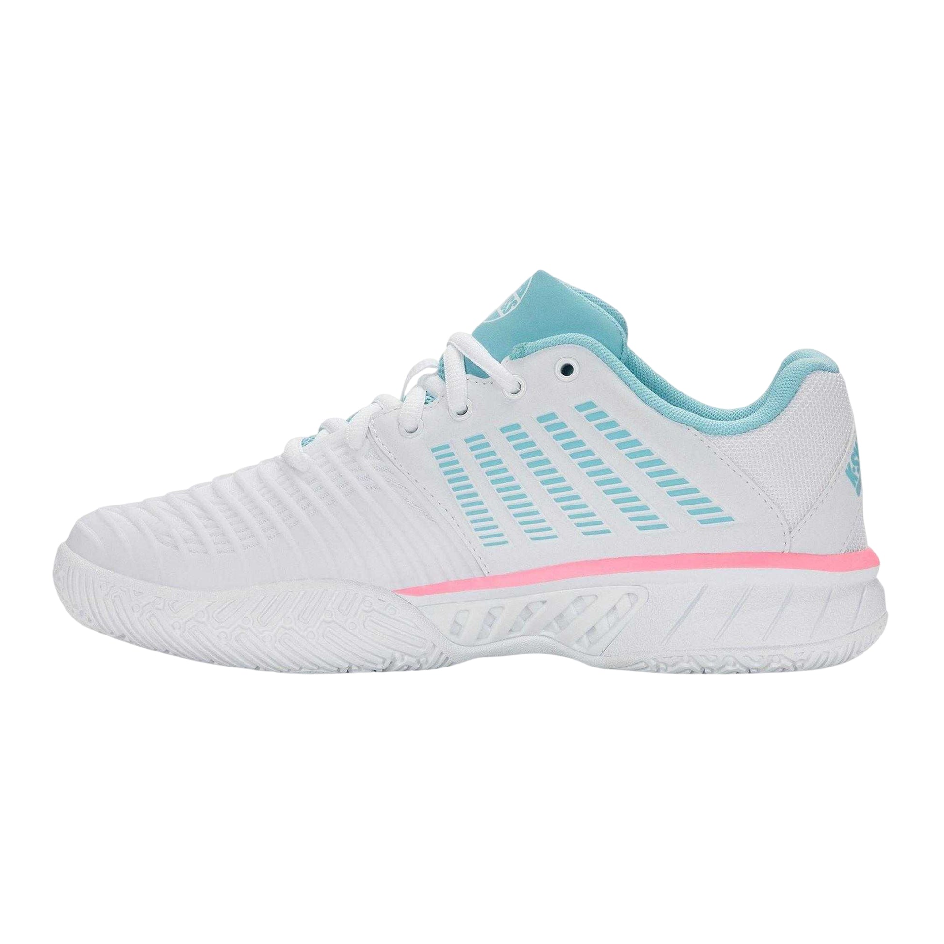 White-Neon Pink - Side - K-Swiss Womens-Ladies Express Light 3 Padel Shoes