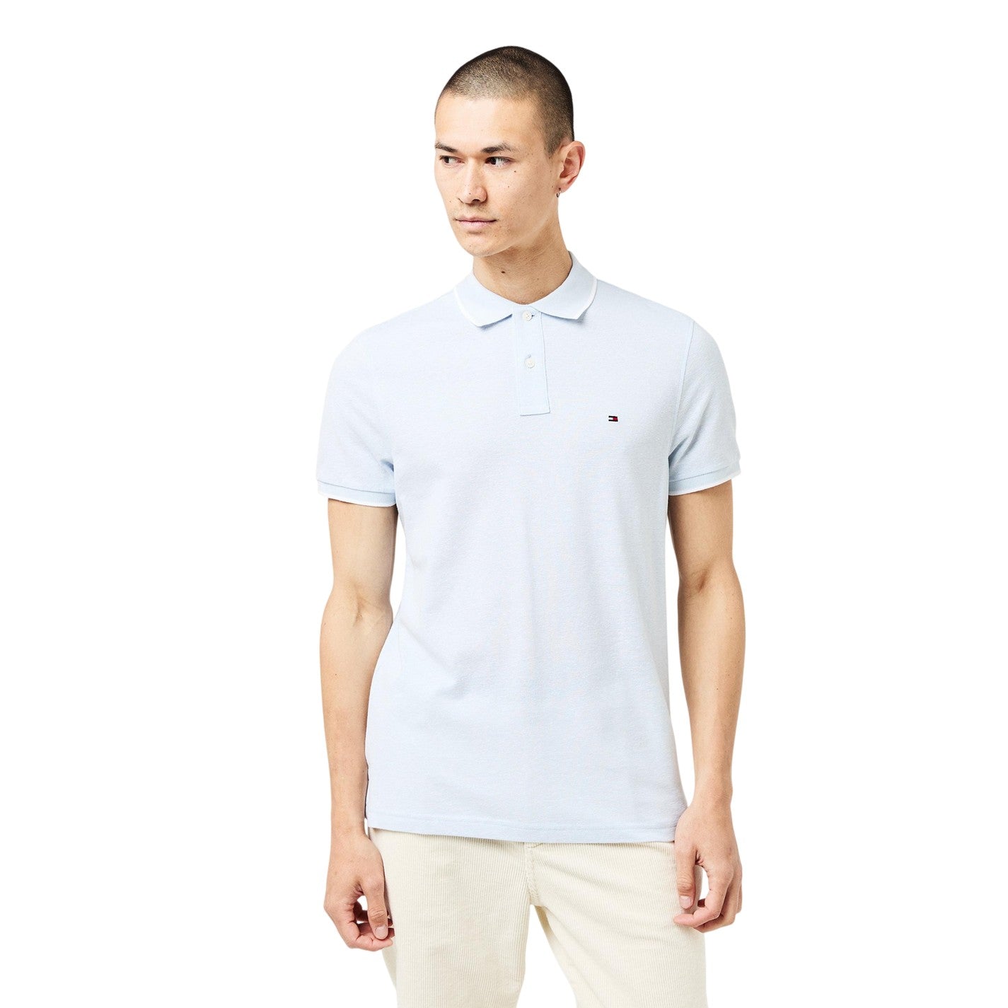 Breezy Blue - Side - Tommy Hilfiger Mens Regular Polo Shirt
