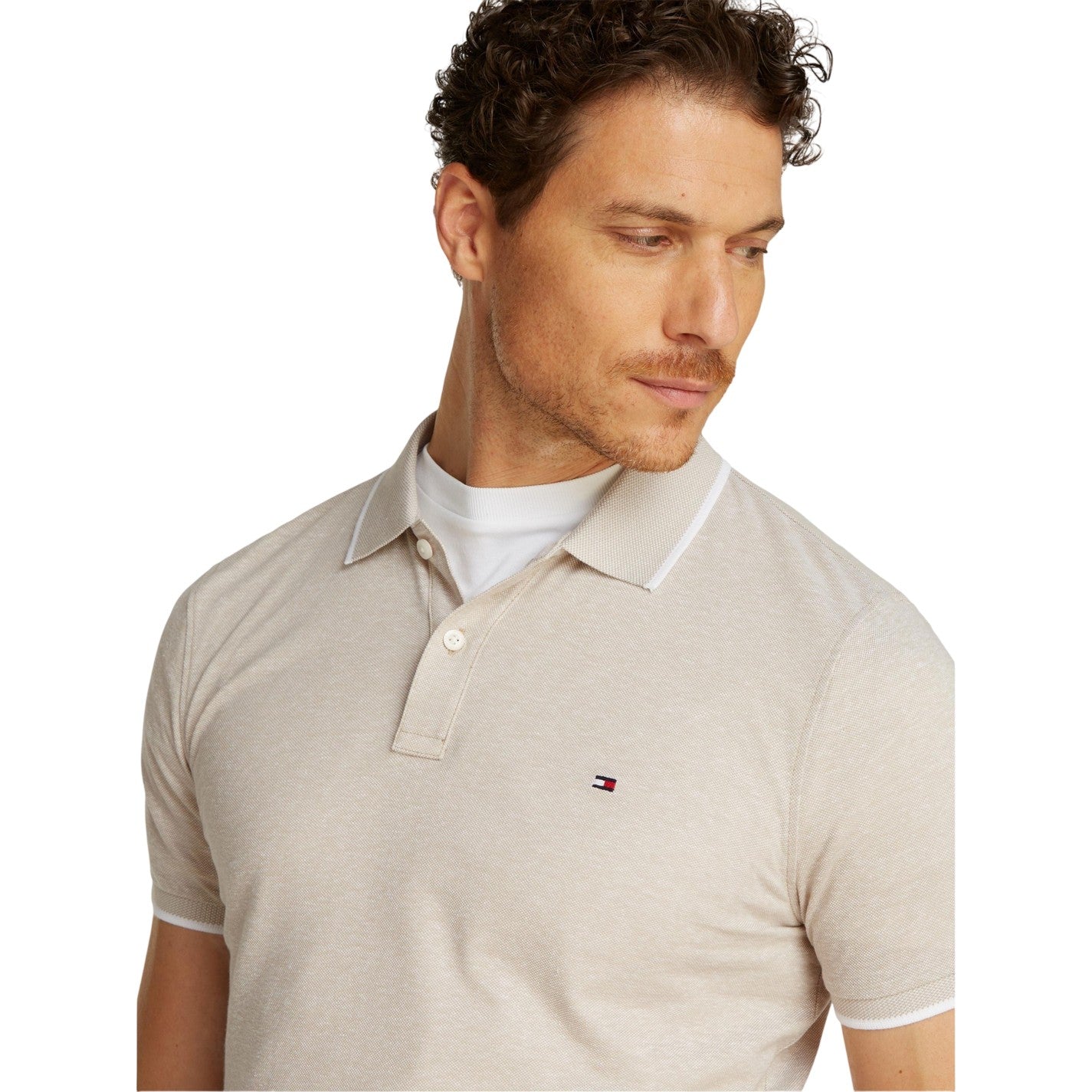 Sandalwood - Side - Tommy Hilfiger Mens Regular Polo Shirt