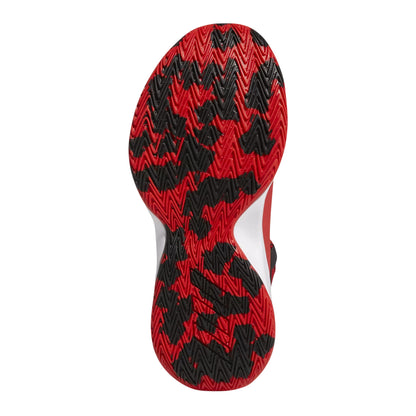 Red - Side - Adidas Womens-Ladies Cross Stripes Lace Up Trainers