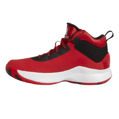 Red - Lifestyle - Adidas Womens-Ladies Cross Stripes Lace Up Trainers