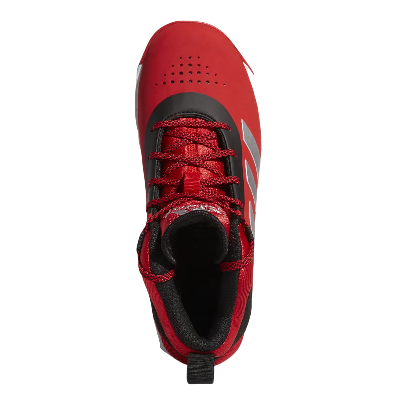 Red - Pack Shot - Adidas Womens-Ladies Cross Stripes Lace Up Trainers