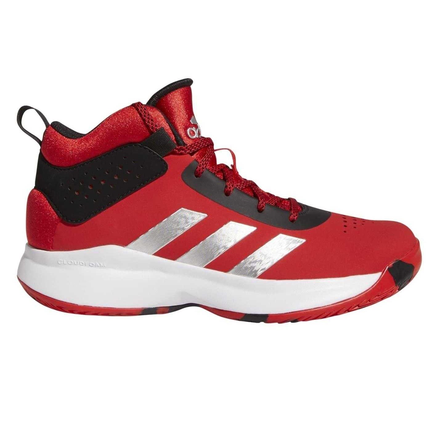 Red - Front - Adidas Womens-Ladies Cross Stripes Lace Up Trainers