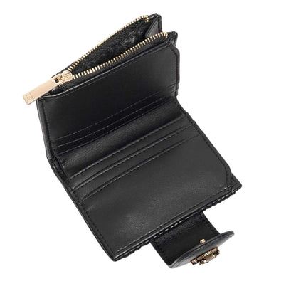Black - Side - Dune London Kearton Textured Coin Purse