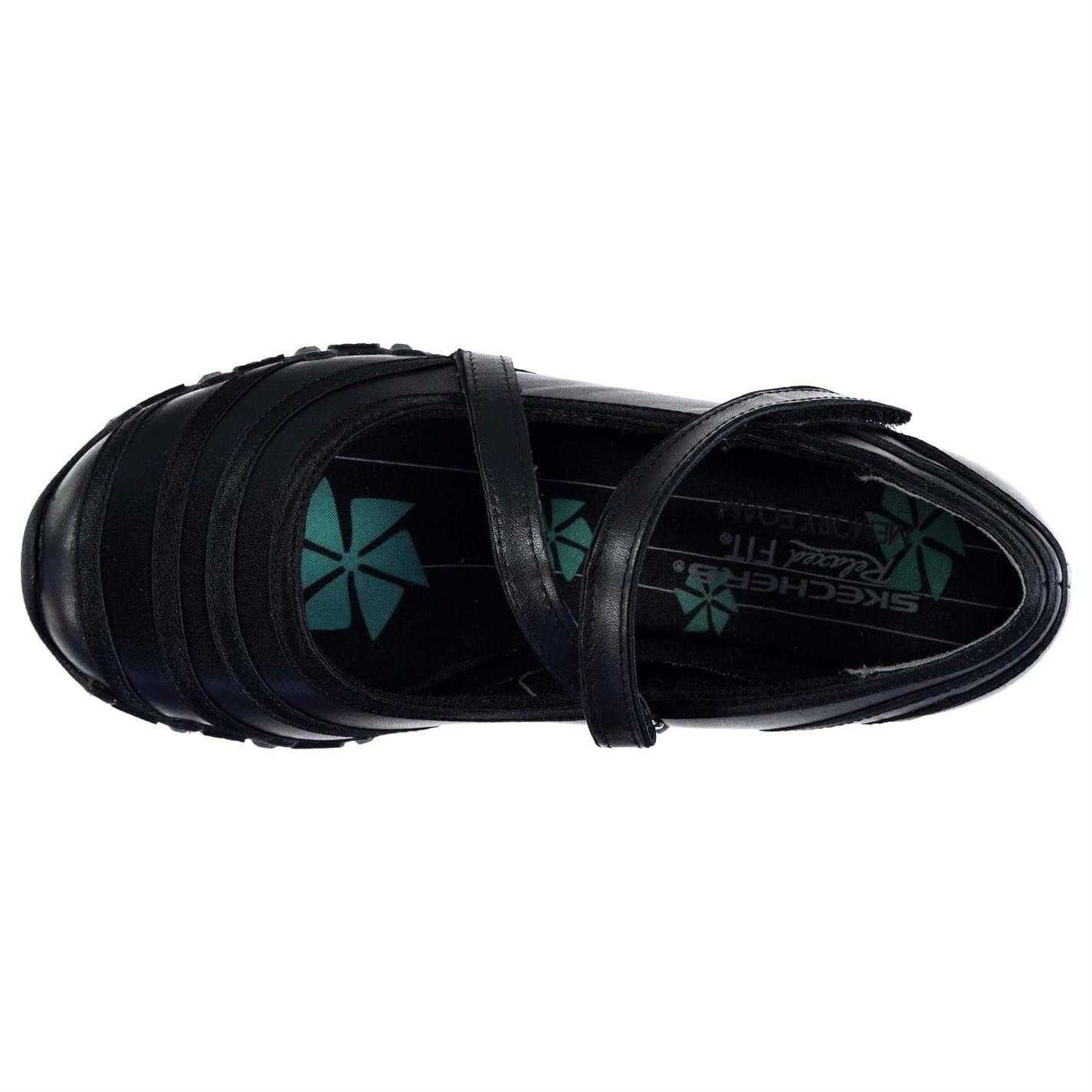 Black - Lifestyle - Skechers Womens-Ladies Riboneer Leather Memory Foam Shoes