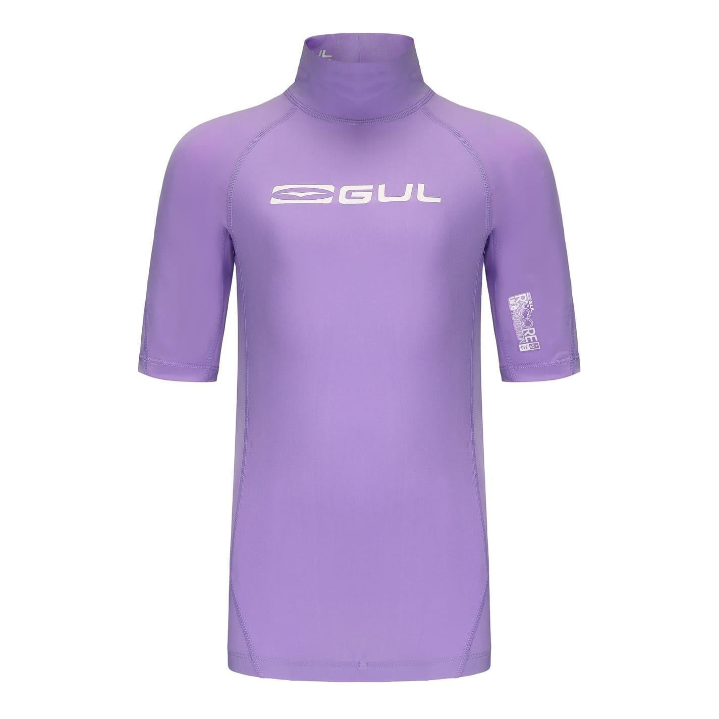 Purple - Front - Gul Childrens-Kids Short-Sleeved Rash Guard