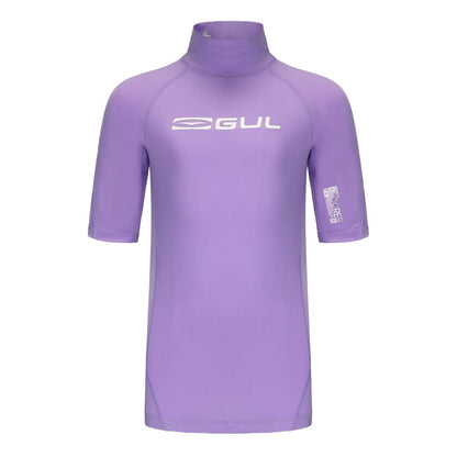 Purple - Front - Gul Childrens-Kids Short-Sleeved Rash Guard