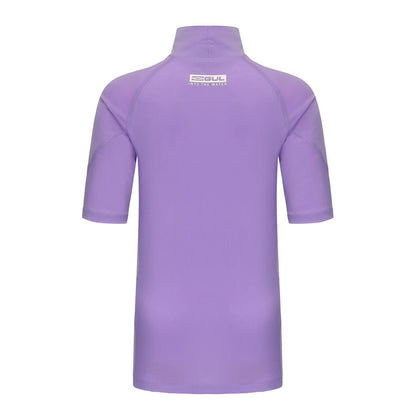 Purple - Back - Gul Childrens-Kids Short-Sleeved Rash Guard
