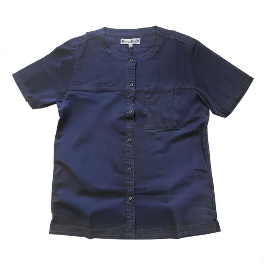 Indigo - Front - Roamers Mens Handlen Pocket Shirt
