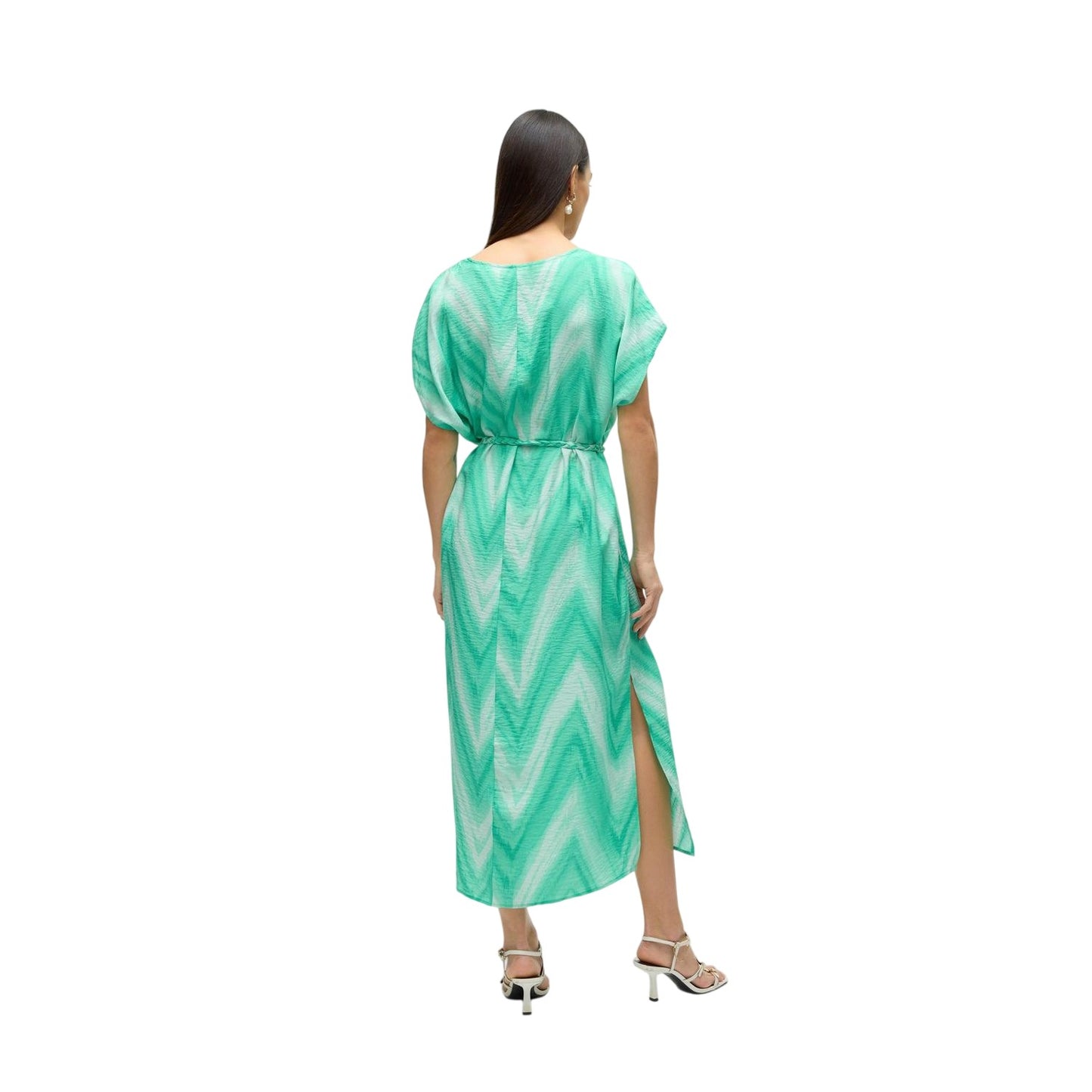 Green - Back - Vero Moda Womens-Ladies Josie V Neck Midi Dress