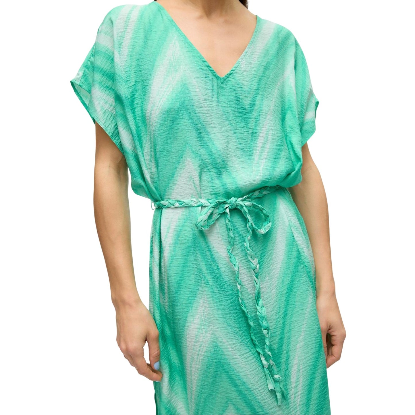 Green - Side - Vero Moda Womens-Ladies Josie V Neck Midi Dress