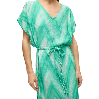 Green - Side - Vero Moda Womens-Ladies Josie V Neck Midi Dress