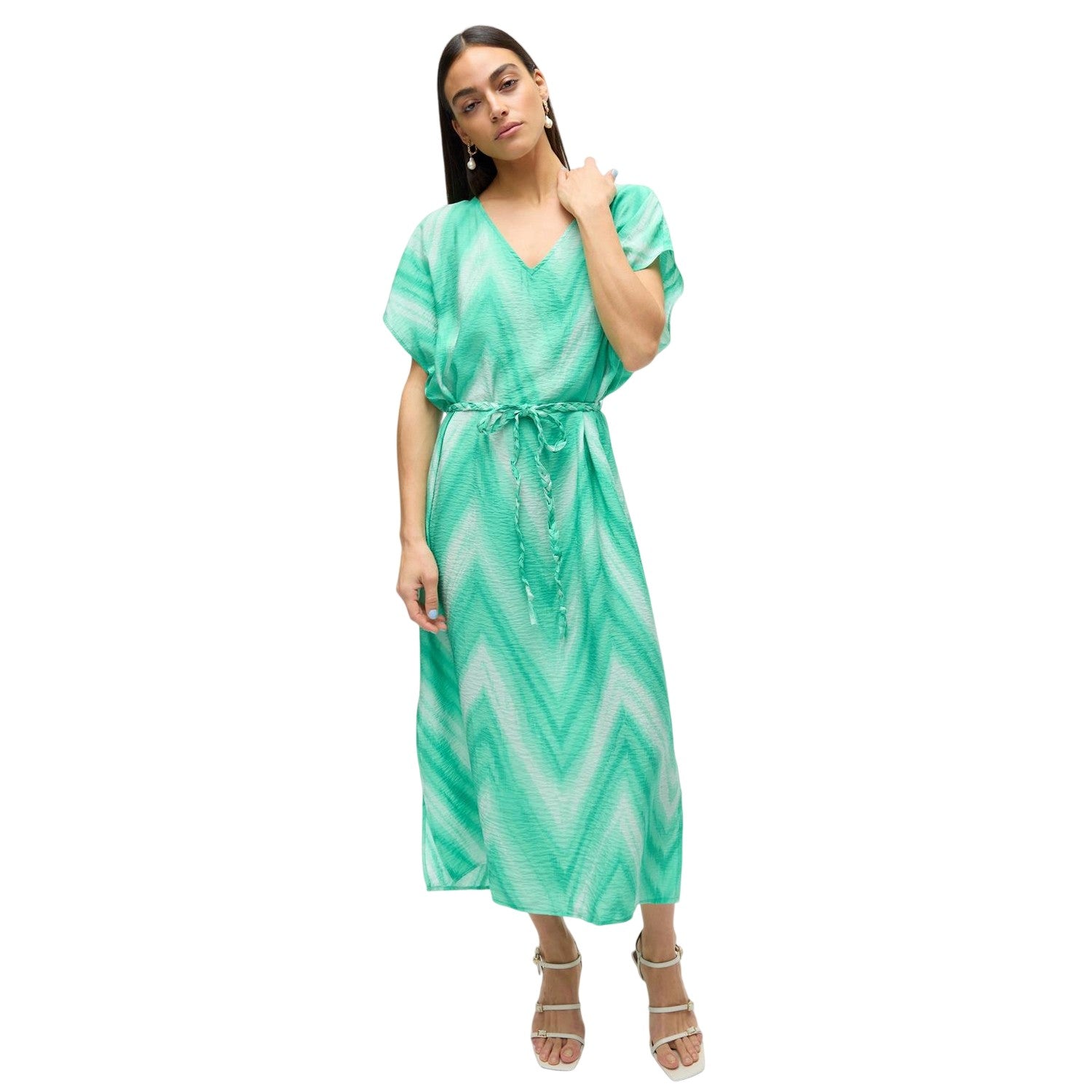 Green - Lifestyle - Vero Moda Womens-Ladies Josie V Neck Midi Dress