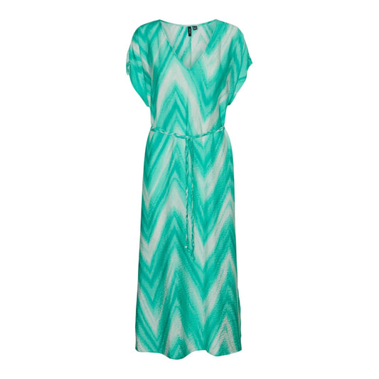 Green - Front - Vero Moda Womens-Ladies Josie V Neck Midi Dress