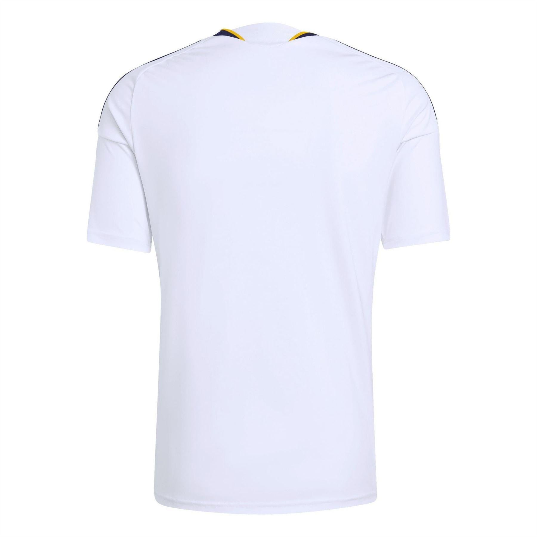 White-Blue - Back - LA Galaxy Mens 26-27 Adidas Home Jersey